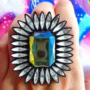 Vintage - COUTURE - Bohemian Sunflower X-Lg Ring Sz 7